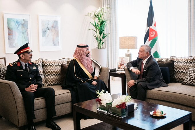 الملك يستقبل وزير الحرس الوطني السعودي الأمير عبدالله بن بندر بن عبدالعزيز