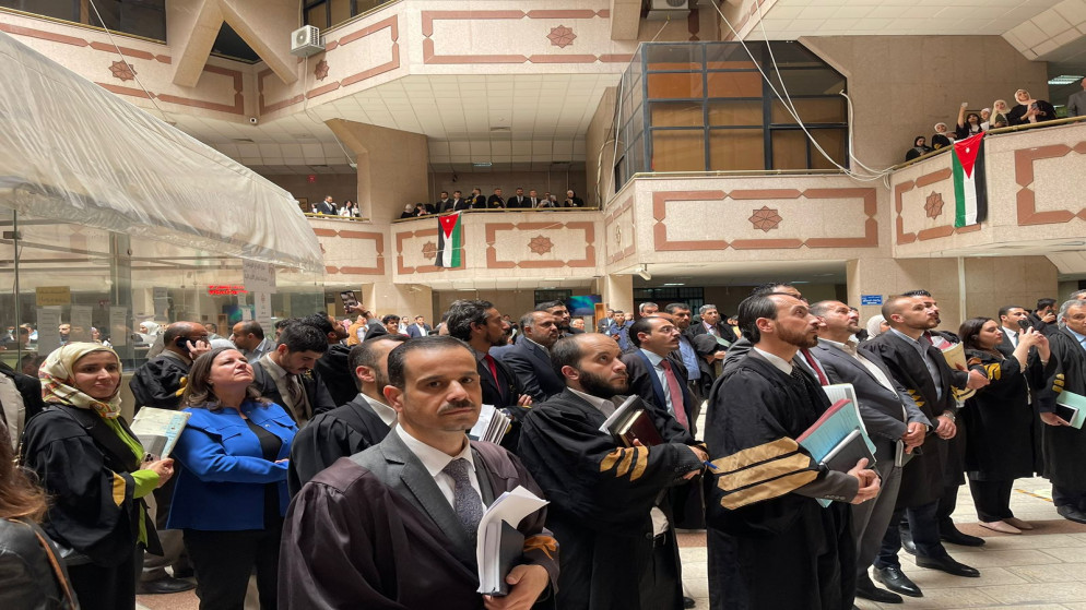 وقفة في محاكم الأردن تضامنا مع الشعب الفلسطيني ودعما للوصاية الهاشمية