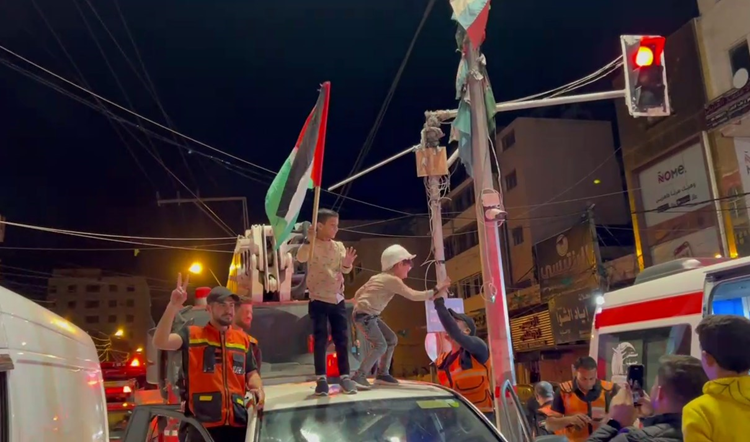 احتفالات في غزة بوقف اطلاق النار